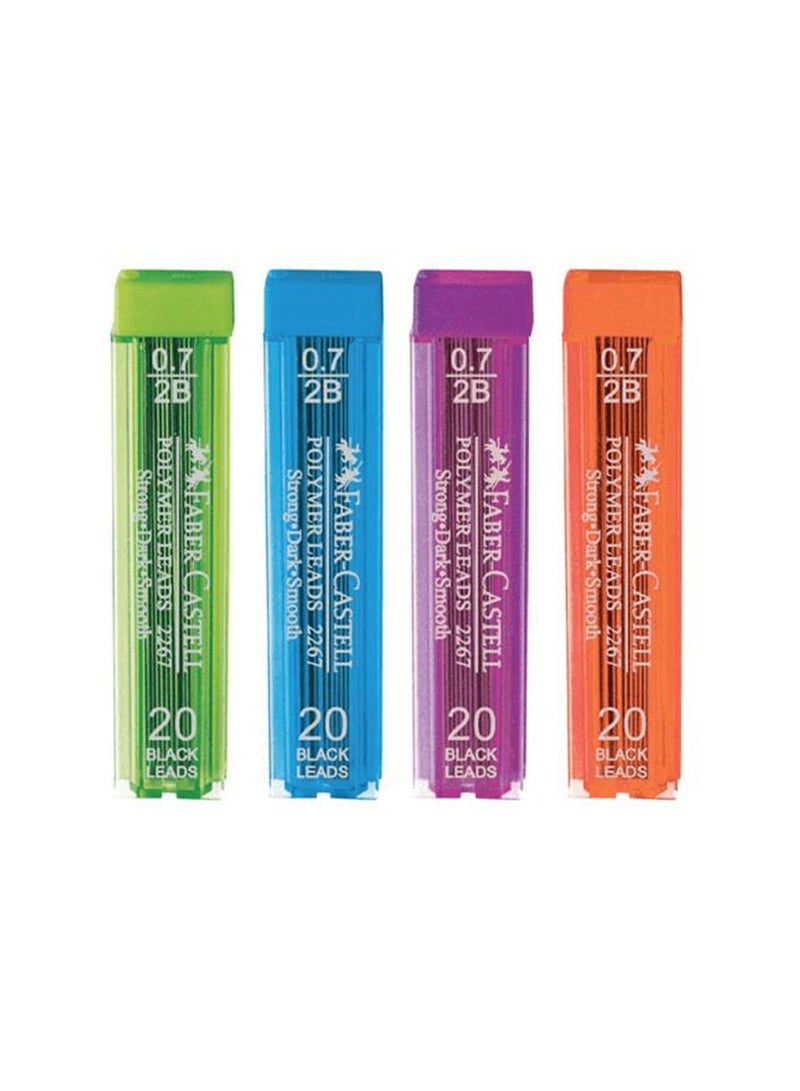 80 قطعة من الرصاص الأسود لأقلام الرصاص الميكانيكية بسماكة 0.7 مم ودرجة 2B